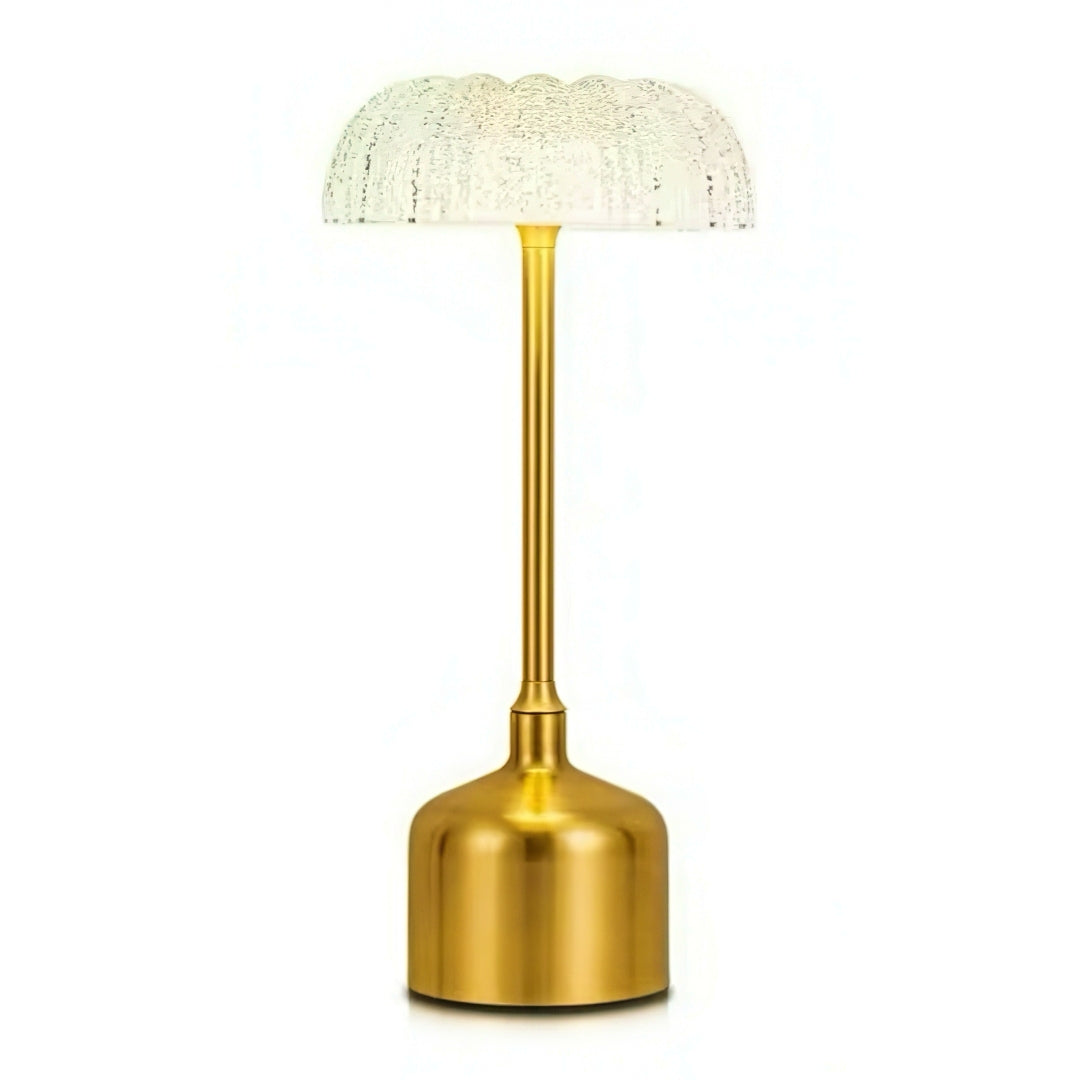 Rechargeable Metal Table Lamp with Clear Acrylic Lamp Shade