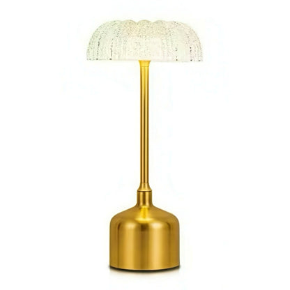 Rechargeable Metal Table Lamp with Clear Acrylic Lamp Shade