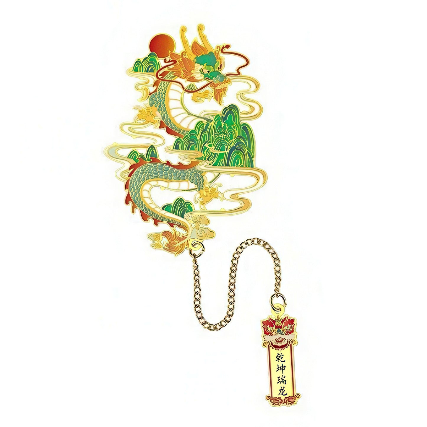 Oriental Fortune Creatures Themed Metal Bookmark