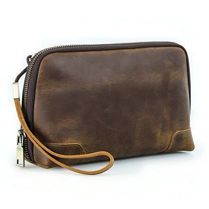 Retro Genuine Leather Clutch Bag