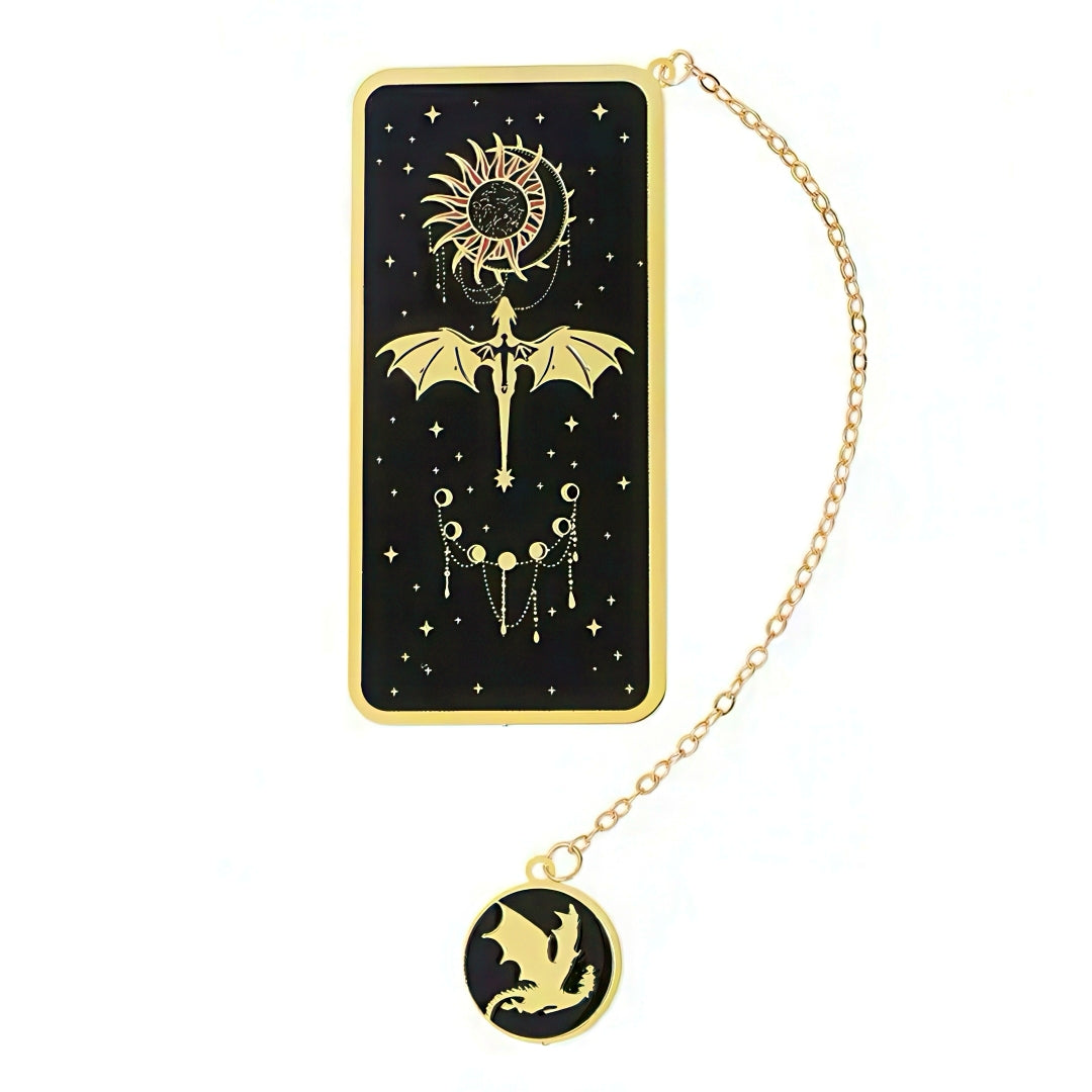 Fourth Wing Themed Metal Bookmark