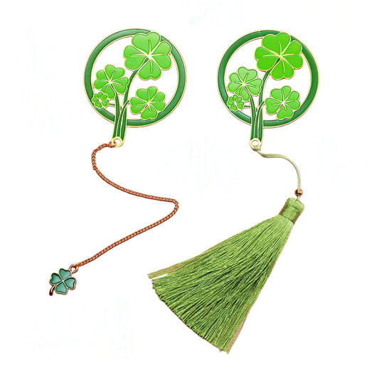 Exquisite Flower Enamel Metal Bookmark