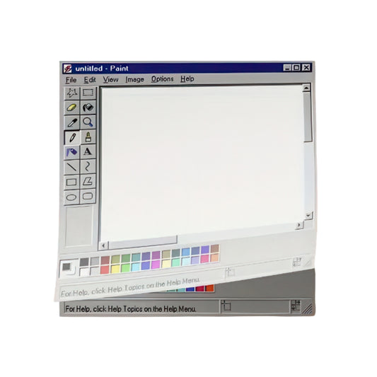 Microsoft Paint Software Window Sticky Notes