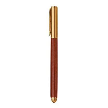 Wooden Rollerball Pen with Brass Cap