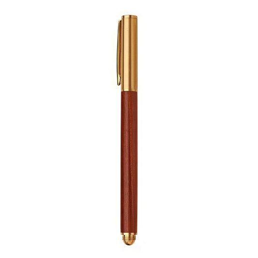 Wooden Rollerball Pen with Brass Cap