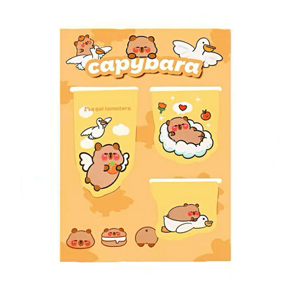 Cute Capybara Themed Magnetic Bookmark Set of 3