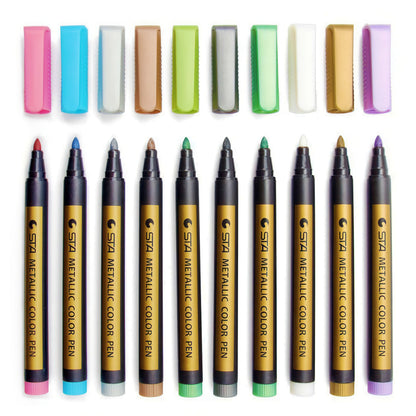 STA Metallic Color Marker Pen Set