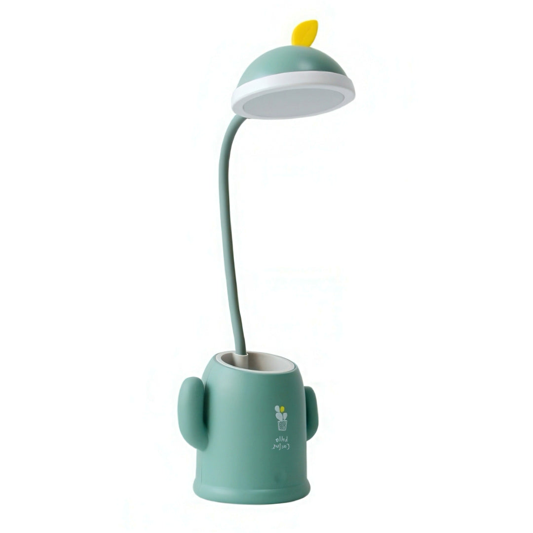 Rechargeable Desk Lamp with Cactus Shaped Pen Holder