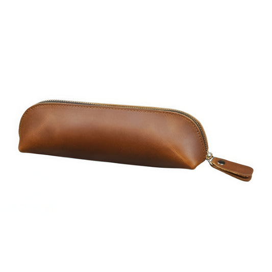 Retro Handmade Cowhide Pencil Case