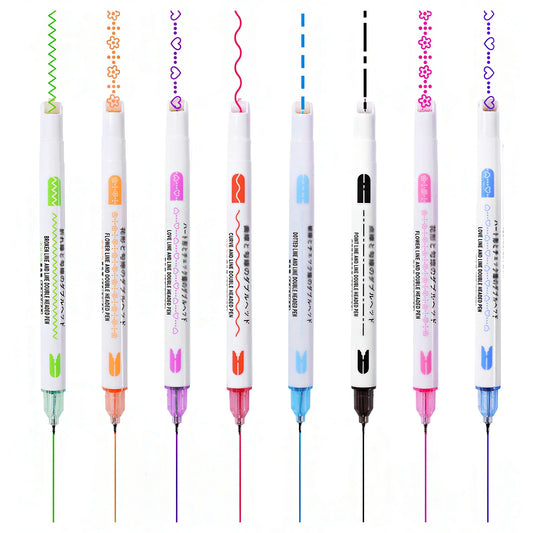 Dual-tip Curve Highlighter Pen Set