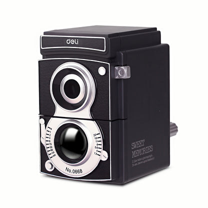 DELI Retro Camera Rotary Pencil Sharpener