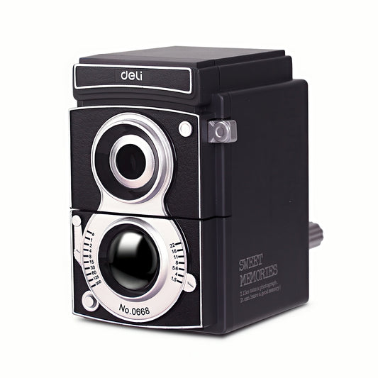 DELI Retro Camera Rotary Pencil Sharpener