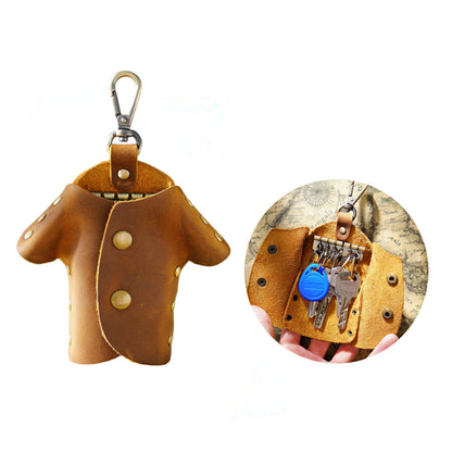 Dyed Cowhide T-shirt Shaped Key Case