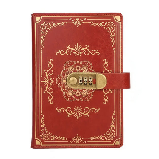 A5 Vintage Style Notebook with Combination Lock
