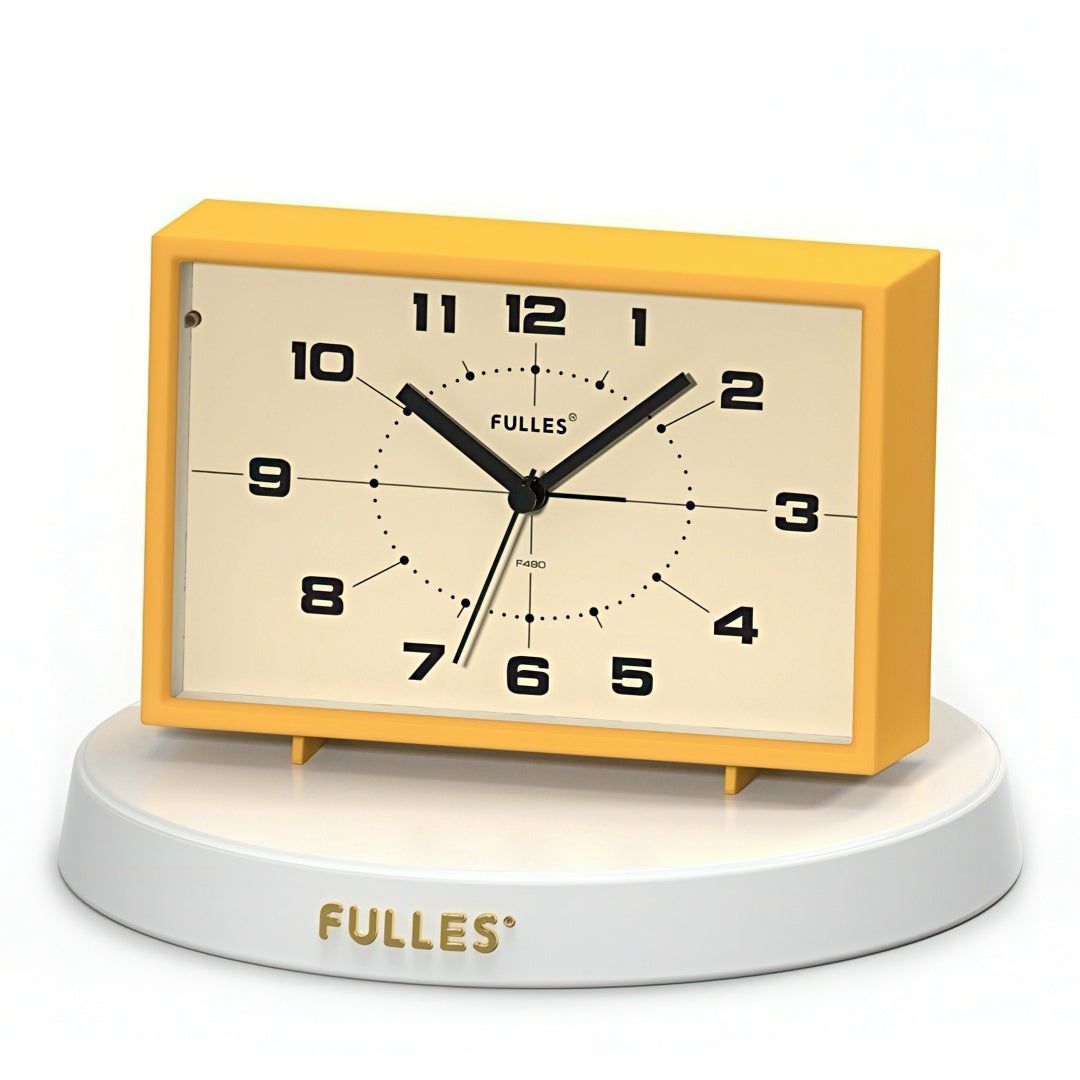 Retro Rectangular Silent Alarm Clock