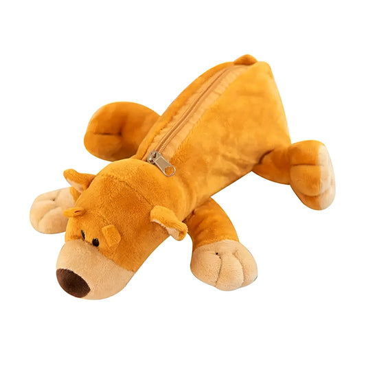 Animal Shaped Plush Pencil Case