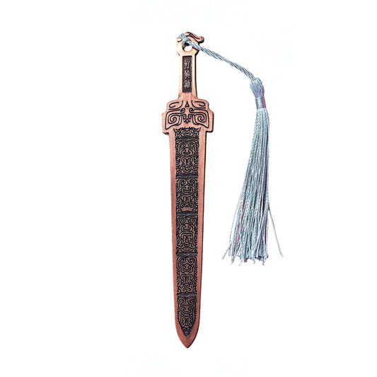 Ancient Chinese Sword Shaped Metal Bookmark