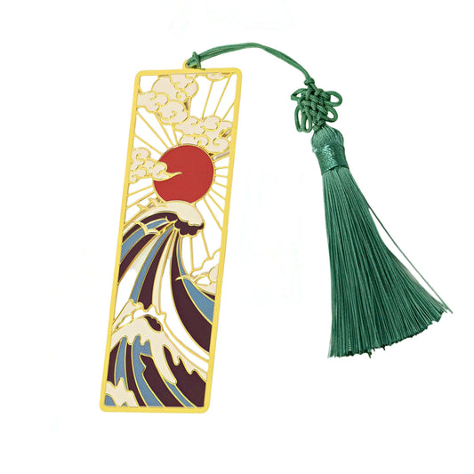 Japanese Art Themed Metal Bookmark