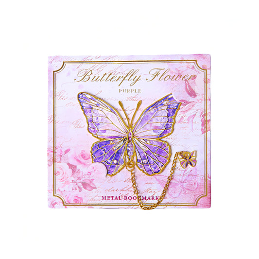 Colorful Butterfly Metal Bookmark