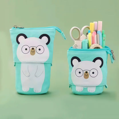 Cute Animal Retractable Stand Up Pencil Case