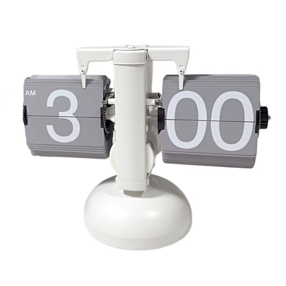 Retro Mechanical Flip Clock with Metal Base