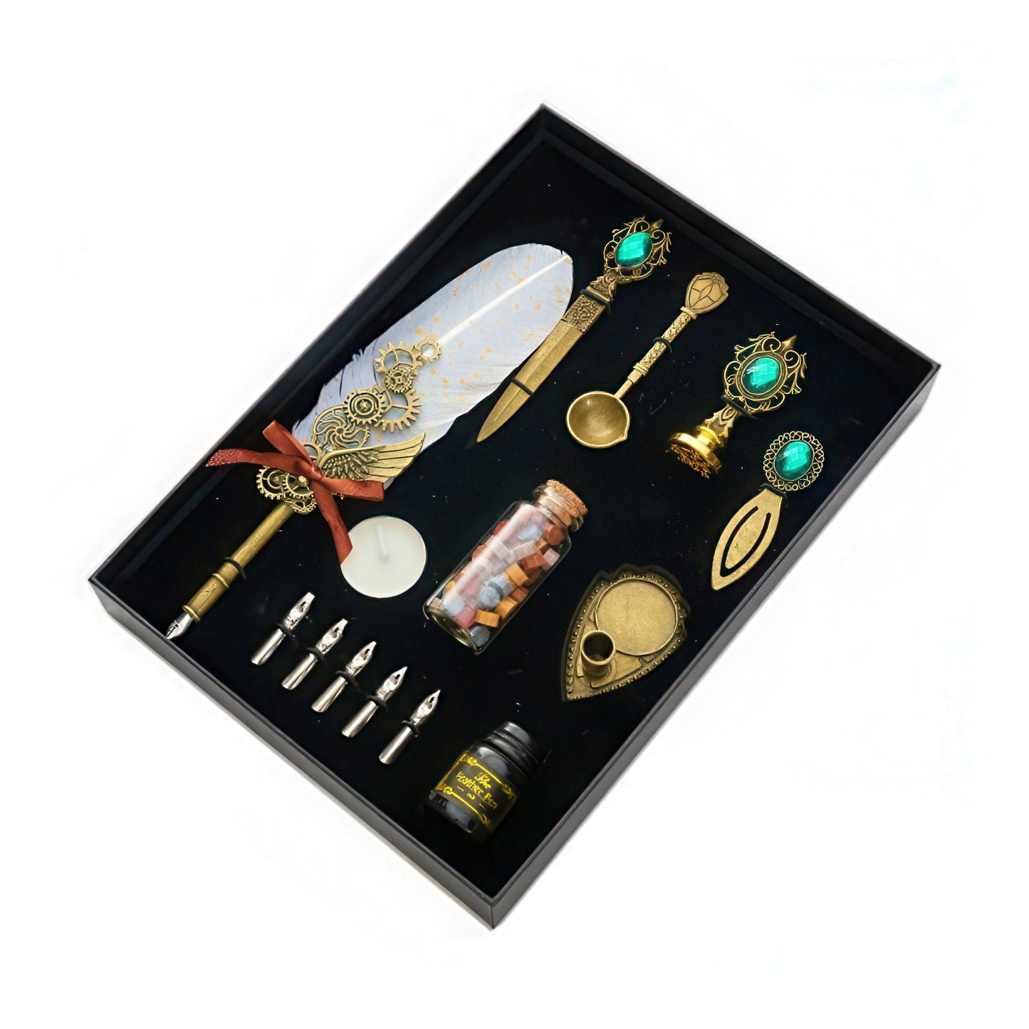 Vintage Style Quill Pen and Sealing Wax Set