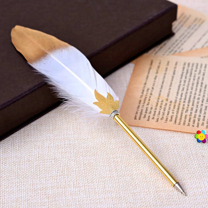 Retro Colored Feather Ballpoint Pen