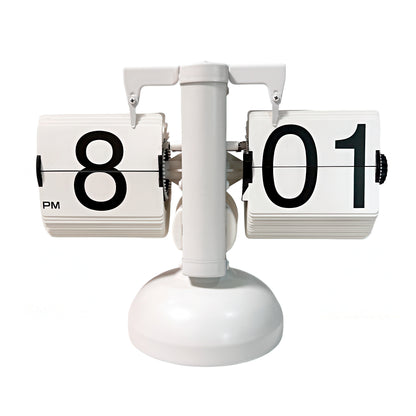 Retro Mechanical Flip Clock with Metal Base