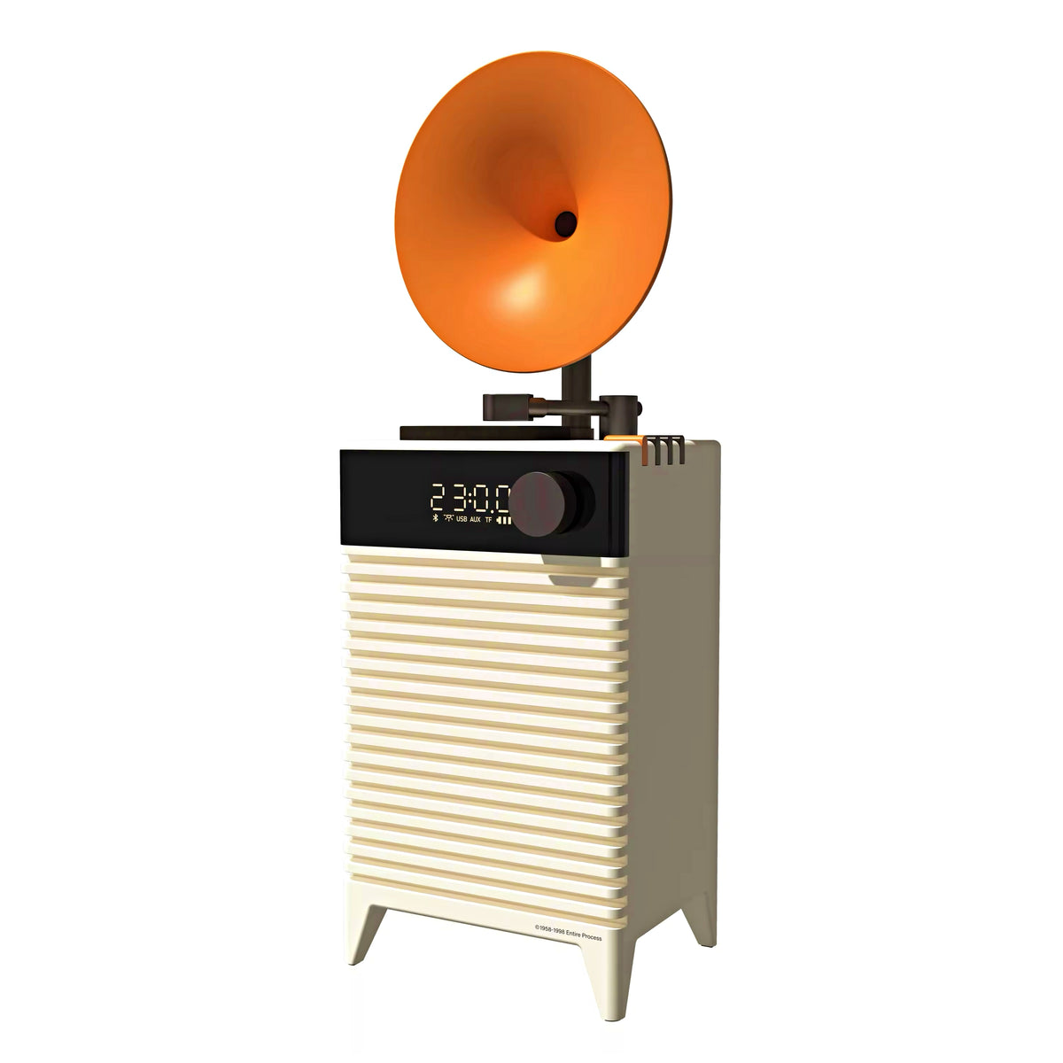Art Deco Rechargeable Bluetooth Speaker with Digital Clock