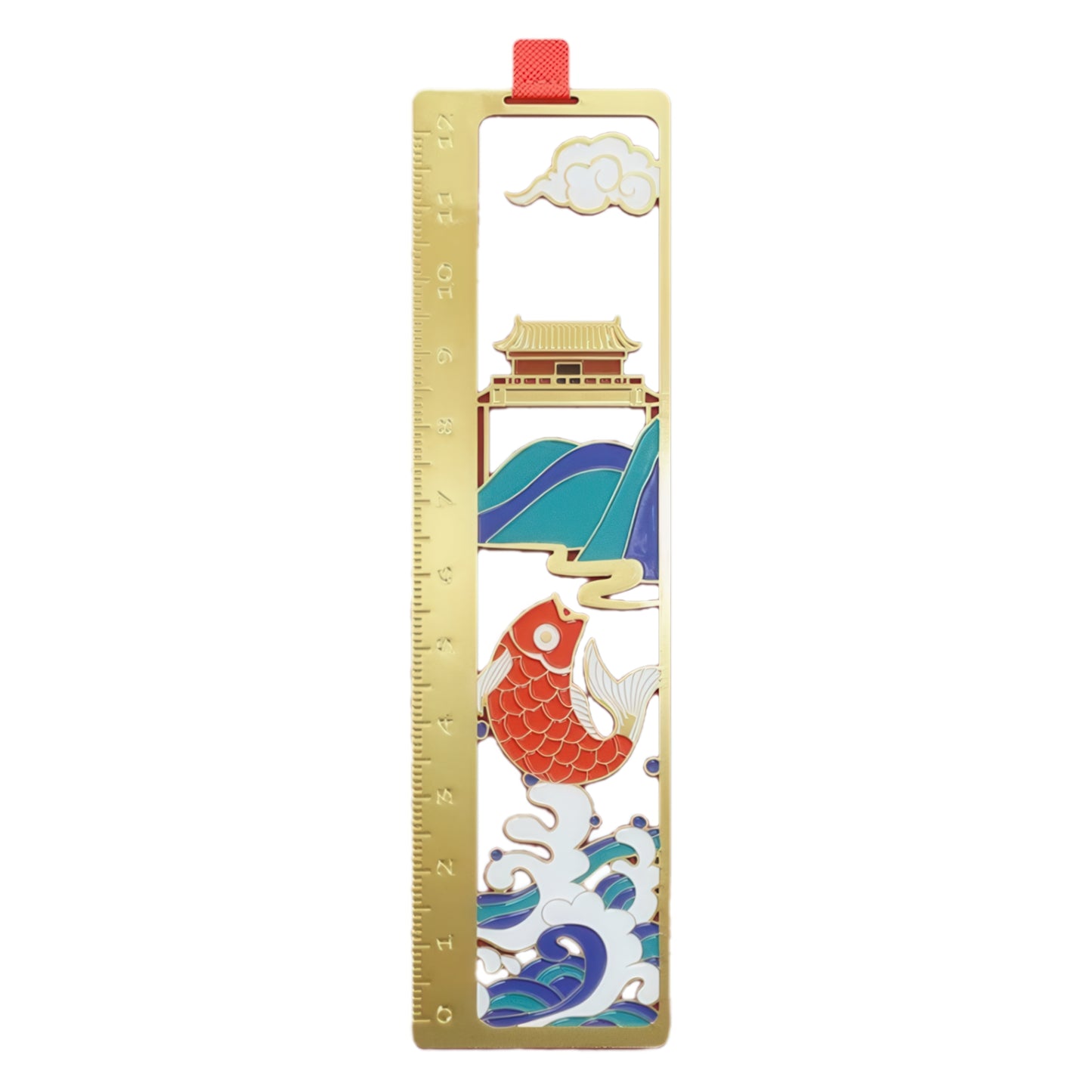 Classic Chinese Theme Metal Ruler Bookmark