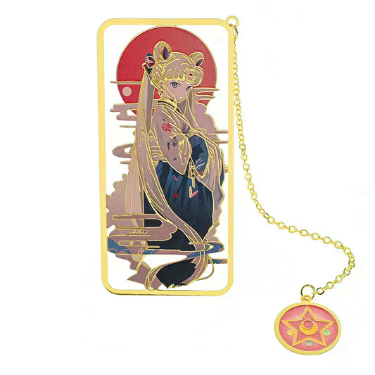 Sailor Moon Manga Themed Metal Bookmark on a white background