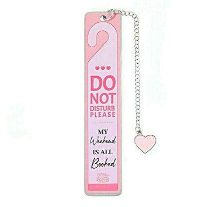Cute Stainless Steel Bookmark with Do Not Disturb Sign Design