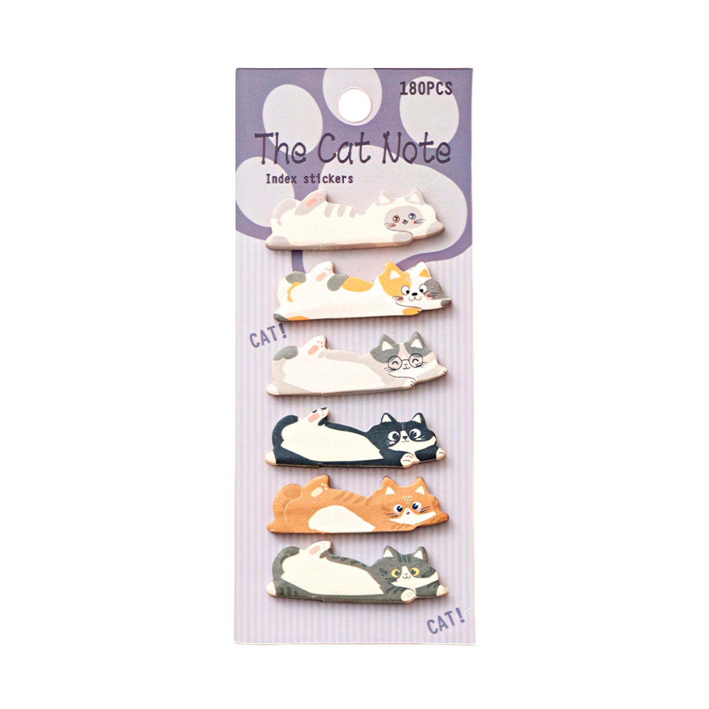 Cute Lying Cats Sticky Index Tabs