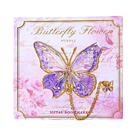 Colorful Butterfly Metal Bookmark