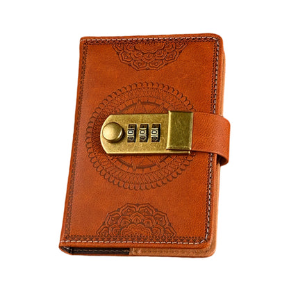 A6 Retro Style Pocket Notebook with Combination Lock