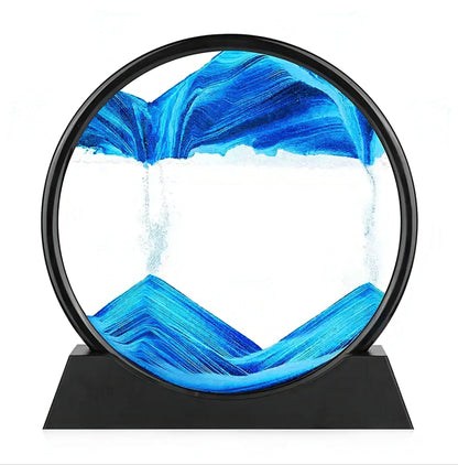 3D Deep Sea Sandscape Moving Sand Art on a white background