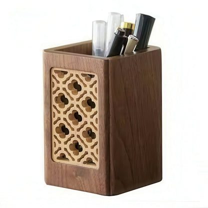 Aesthetic Wooden Pen Holder