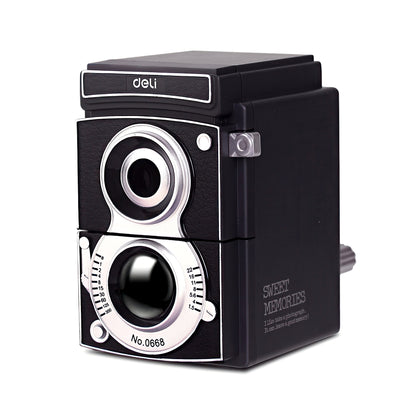 DELI Retro Camera Rotary Pencil Sharpener