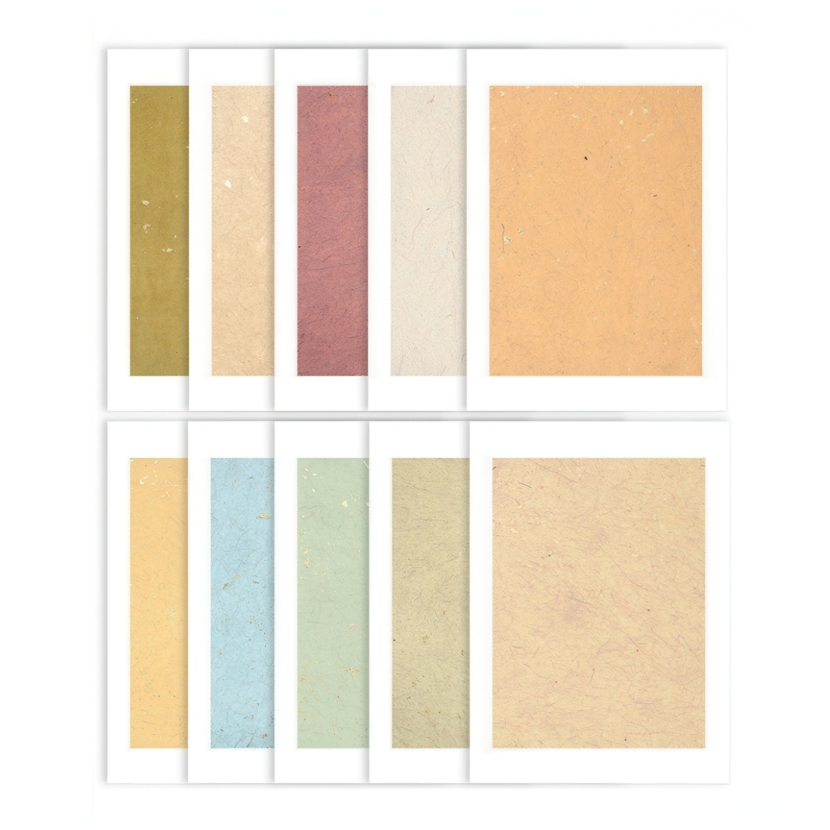 Colorful Xuan Paper with Gold Flakes