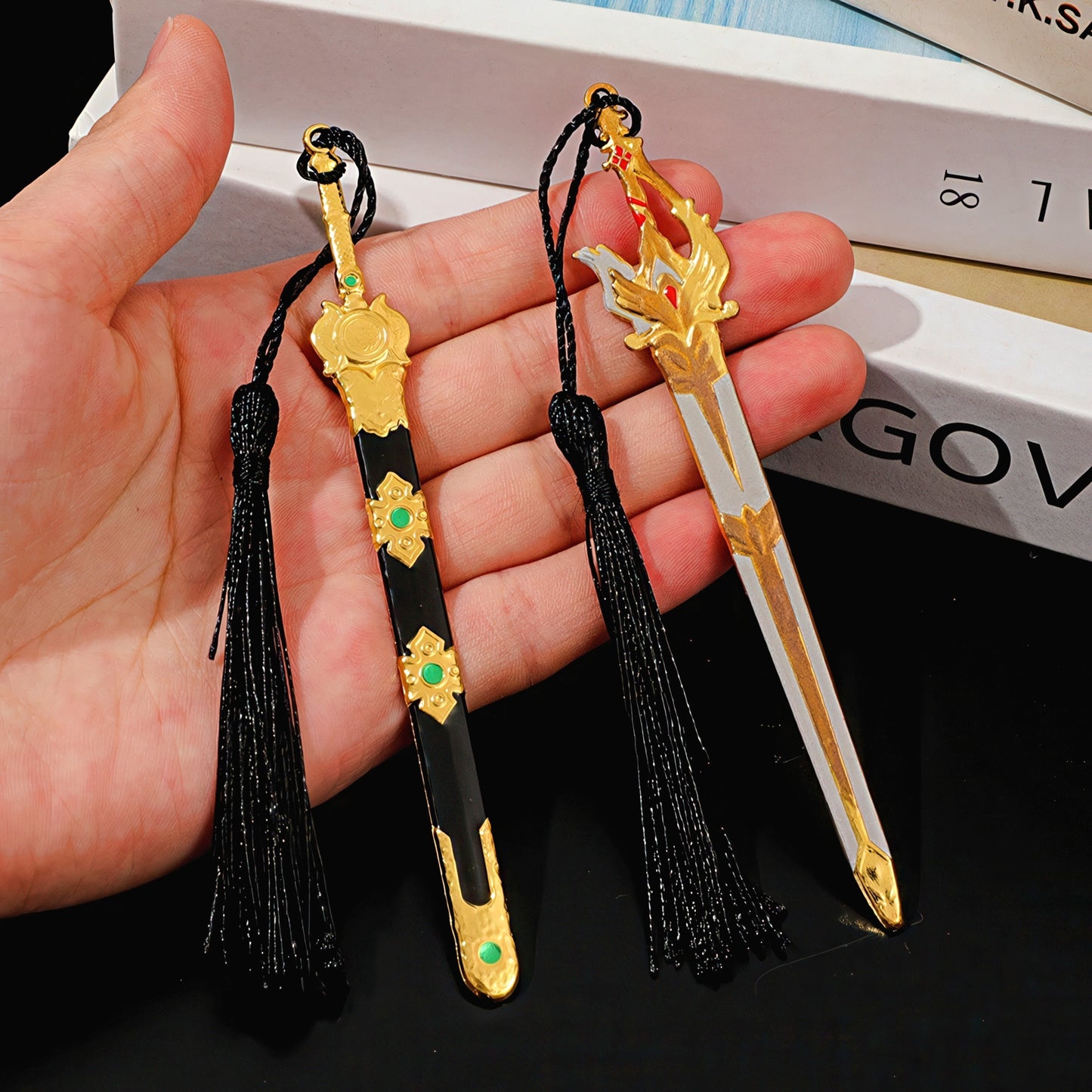 Wuxia Sword Shaped Metal Bookmark