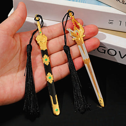Wuxia Sword Shaped Metal Bookmark