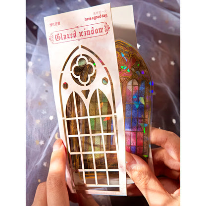 Gothic Stained Glass Window PET Stickers