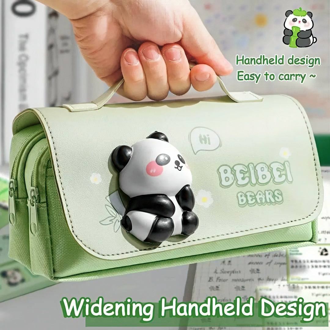 Large Capacity Pencil Case with Squishy Stress-relief Toy