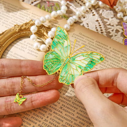 Colorful Butterfly Metal Bookmark