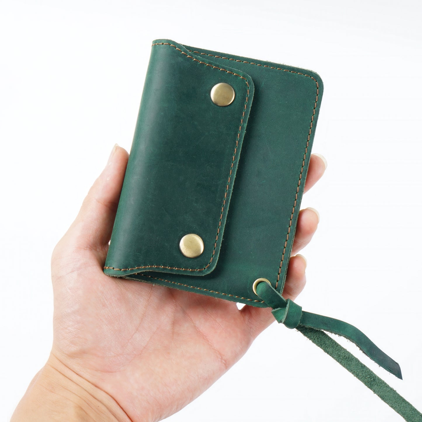 Dyed Cowhide Multifunctional Zipper Wallet