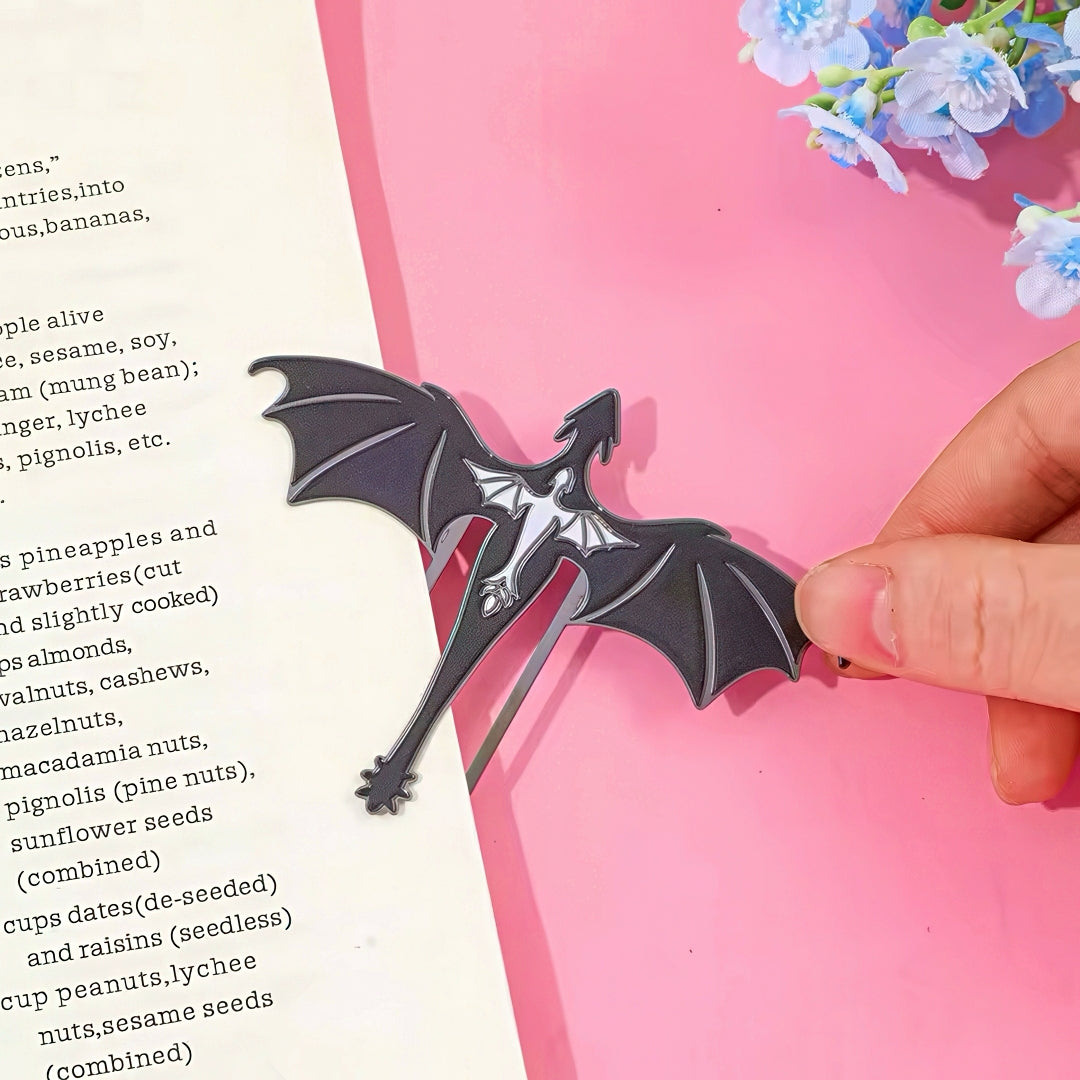 Fourth Wing Themed Metal Bookmark