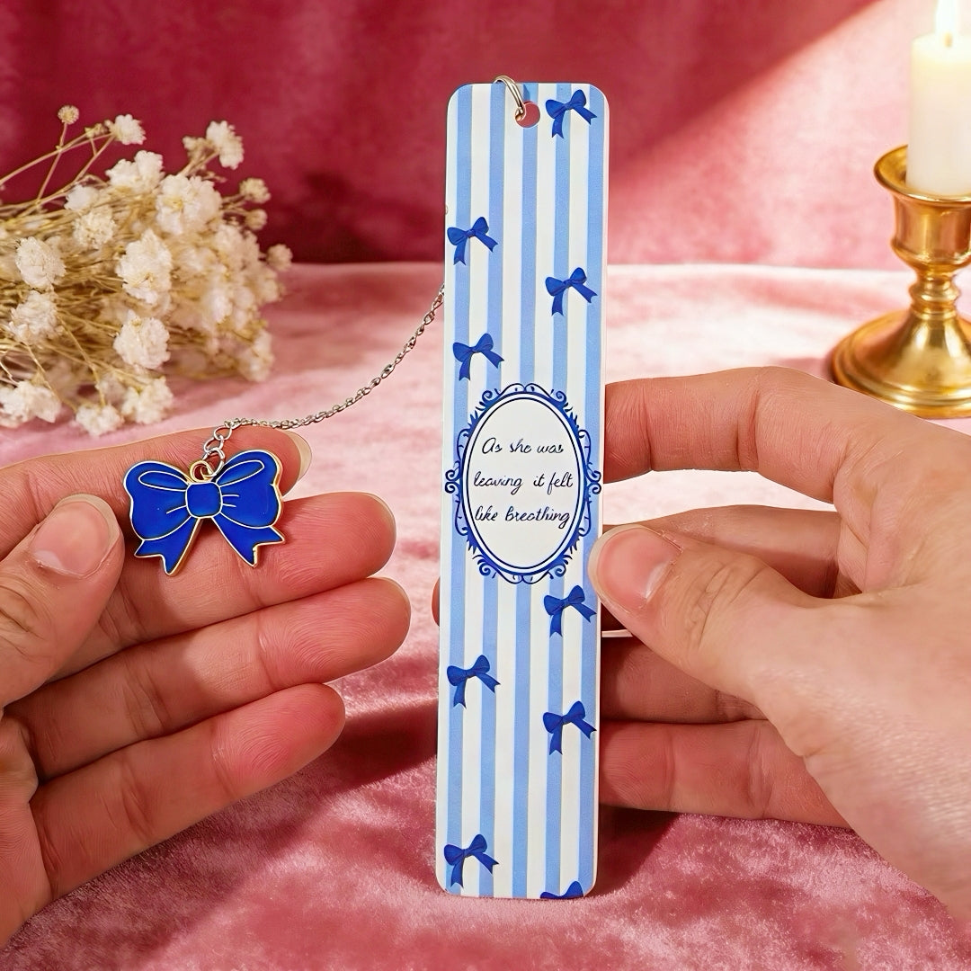 Cute Ribbon Themed Stainless Steel Bookmark