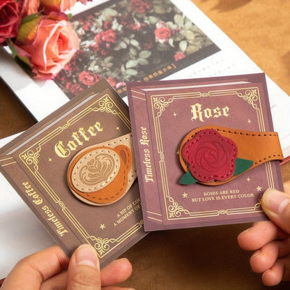 Timeless Magnetic Leather Bookmark