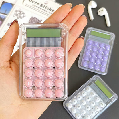 Colorful Pocket Calculator with Transparent Case