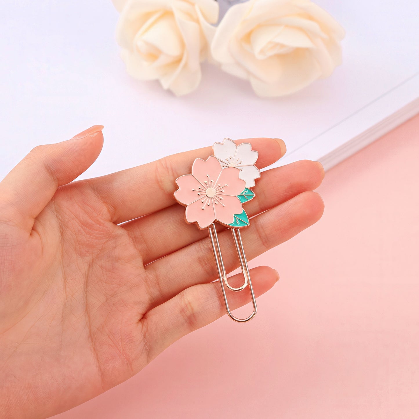 Cherry Blossoms Metal Paper Clip